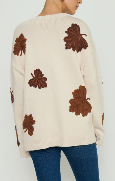 Go To Sweater in Fall Leaves Knit