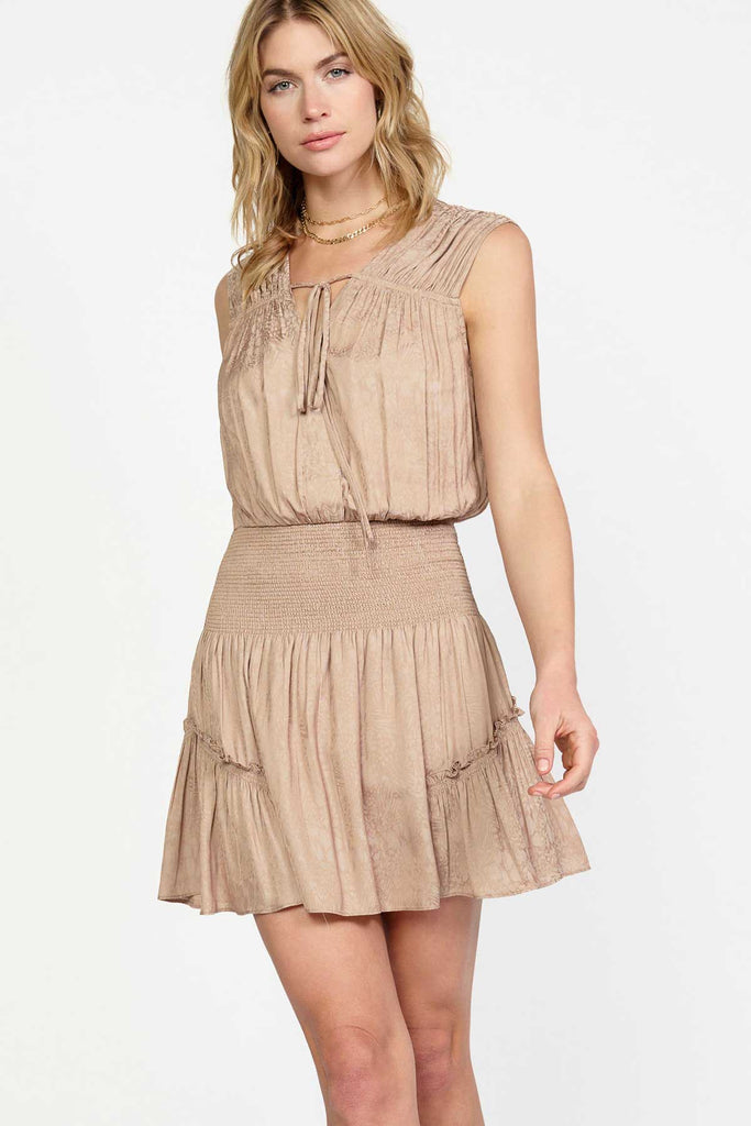 Grace Mini Dress - Sandy Taupe
