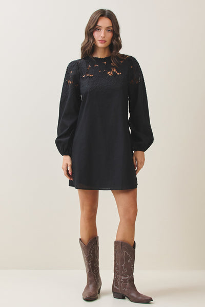 Dahlia Embroidered Mini Dress