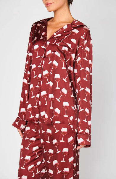 Classic PJ Set - Red Wine Silky