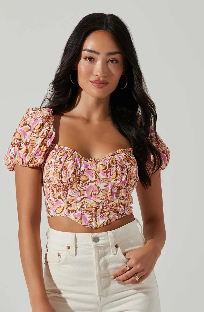 Paola Top - Copper Lilac Multi