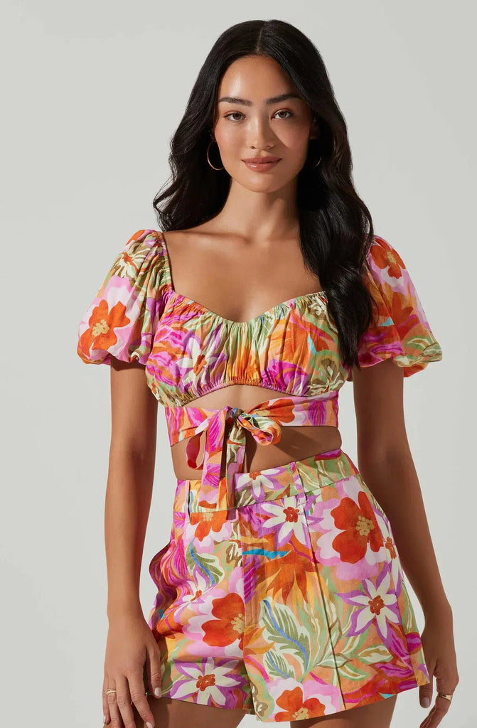 Kerry Top - Orange Purple Multi