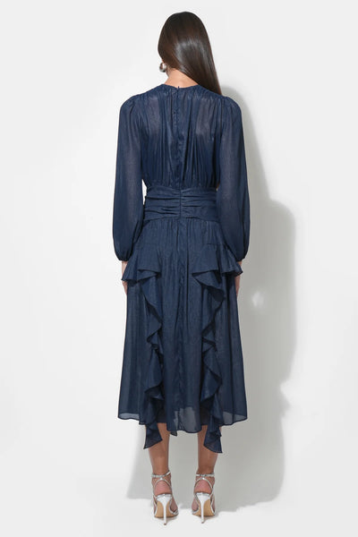 Marlowe Ruffle Maxi Chiffon Dress