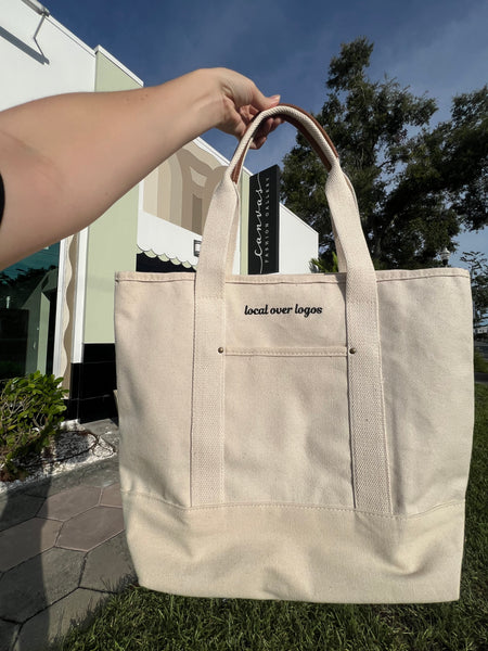 Local over Logos Essential Tote