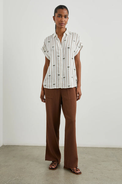 Jamie Shirt - Stripe Palms