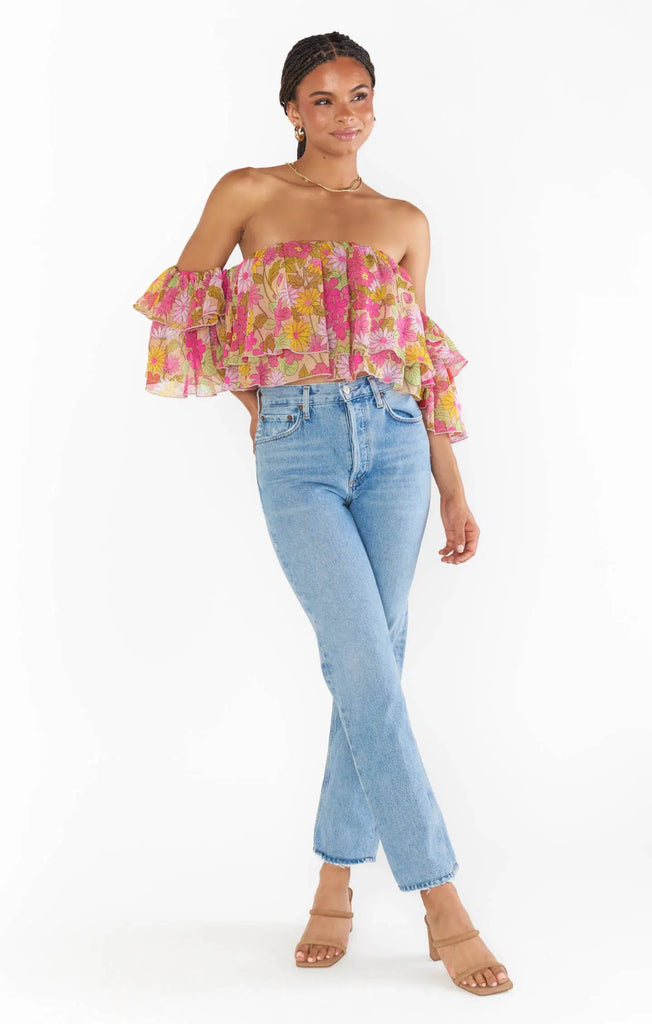 Rosella Ruffle Top -Carnaby Floral