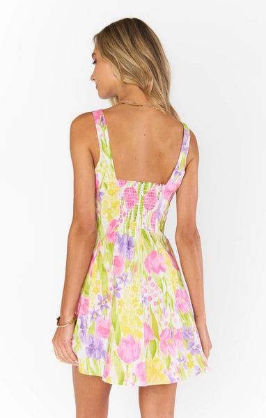 Prim Mini Dress - Blooming Tulips