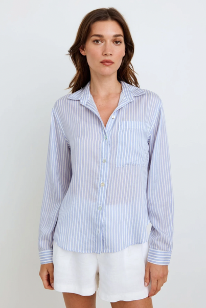 Oversized Split Back Button Down
