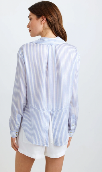 Oversized Split Back Button Down