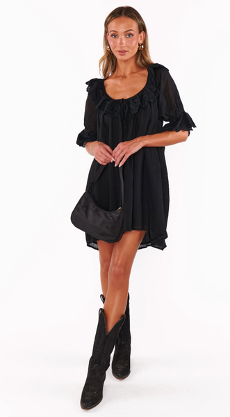 Toulouse Dress Black Voile