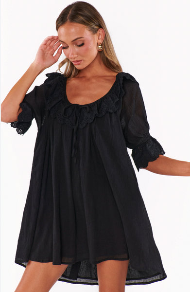 Toulouse Dress Black Voile