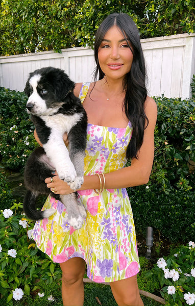 Prim Mini Dress - Blooming Tulips