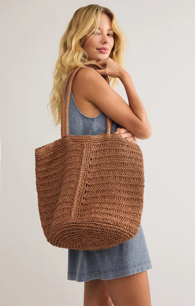 Las Lomas Straw Bag - Tobacco