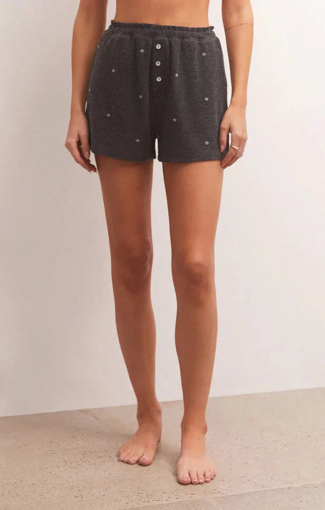 Cozy Days Star Short - Heather Black