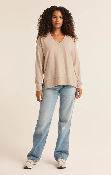 Modern V-Neck Weekender - Oatmeal Heather