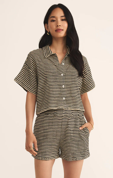 Monaco Crochet Button Up