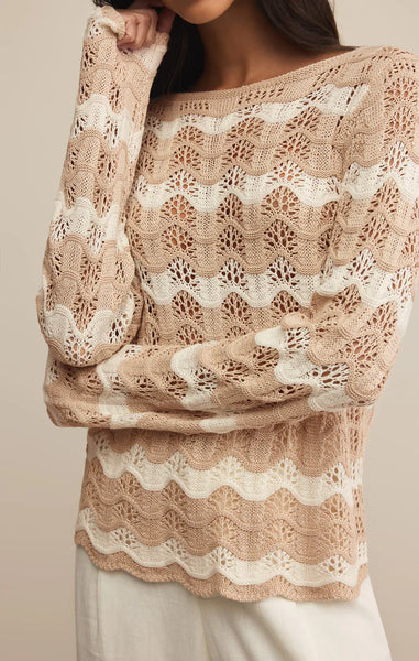 Azura Stripe Crochet Top