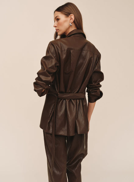 Belted Utility Jacket - Cappuccino