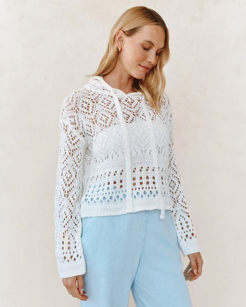 Crochet Hoodie - White