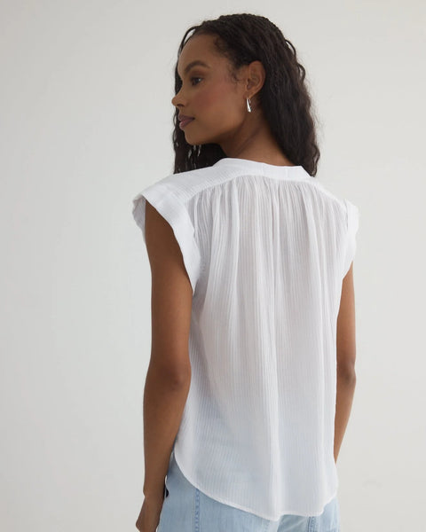 Shirred Pullover Cap Sleeve