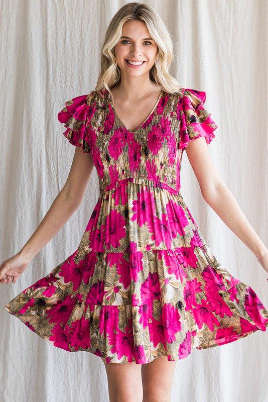 Dahlia Dress - Hot Pink