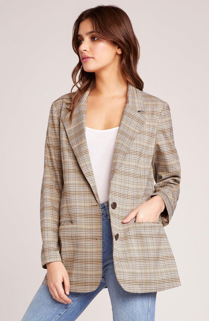 Heathers Plaid Boyfriend Blazer