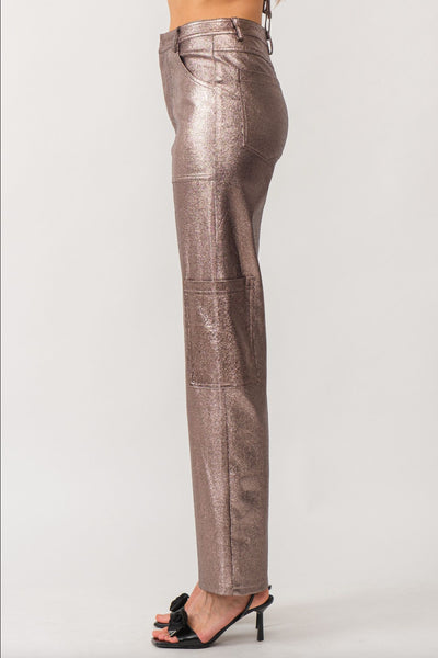 Metallic Utility Pants
