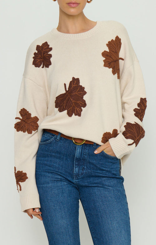 Go To Sweater in Fall Leaves Knit