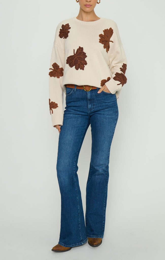 Go To Sweater in Fall Leaves Knit