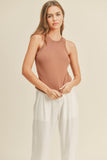 Classic Ribbed Tank Top - Red Bean