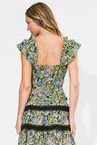 Dion Surplice Peplum Top