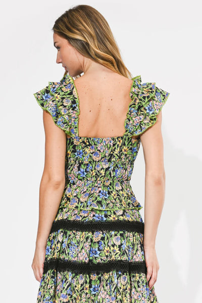 Dion Surplice Peplum Top