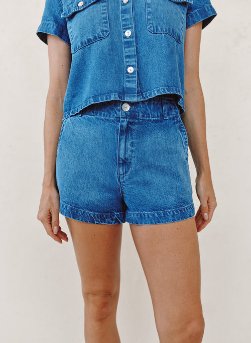 Elle Playa Trouser Short - Spring Horizon Wash