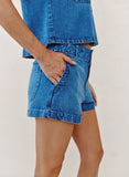 Elle Playa Trouser Short - Spring Horizon Wash