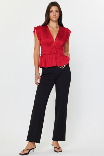 Heather V-neck Blouse