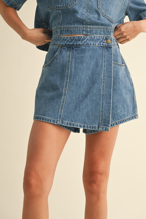 Cayla Denim Skort