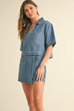 Cayla Denim Top