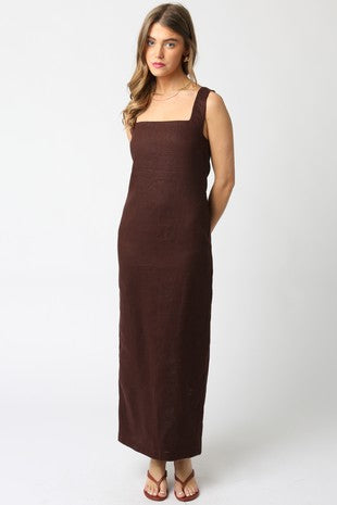 Square Neck Button Front Mini Dress - Amalfi Marine Wash
