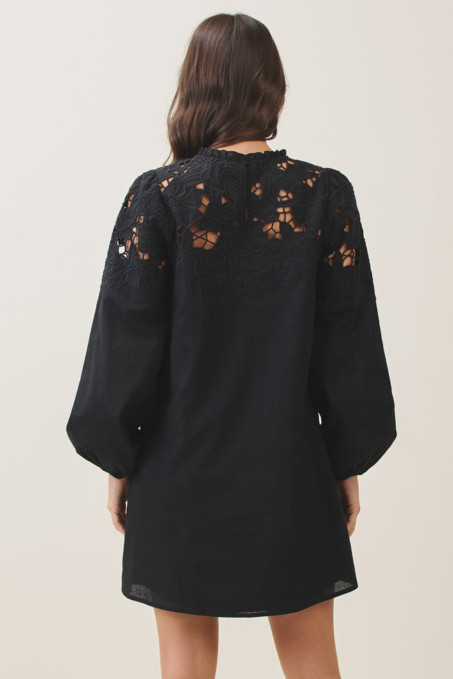 Dahlia Embroidered Mini Dress