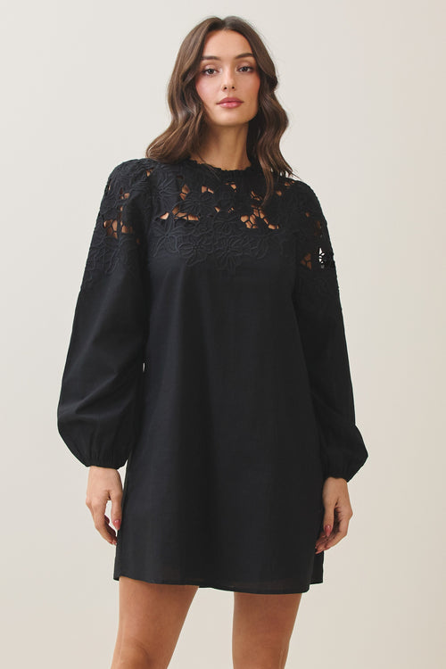 Dahlia Embroidered Mini Dress