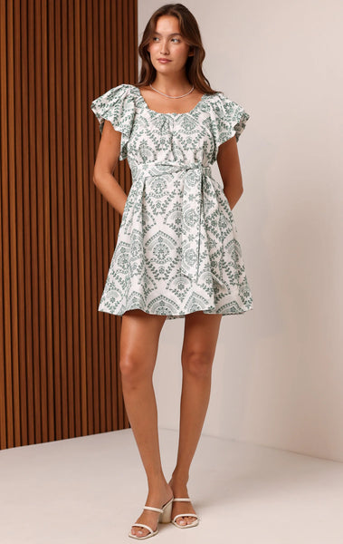 Brianna Eyelet Mini dress