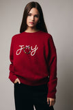 Round Neck Long Sleeve Slouchy 'joy' Sweater