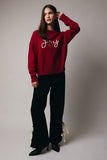 Round Neck Long Sleeve Slouchy 'joy' Sweater