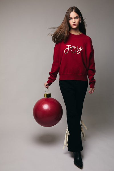Round Neck Long Sleeve Slouchy 'joy' Sweater