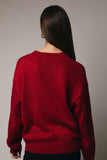 Round Neck Long Sleeve Slouchy 'joy' Sweater