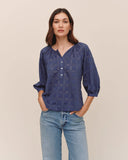 3/4 Sleeve Pullover - Indigo Blues