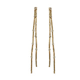Diamond Dotted Gold Cluster Statement Earring