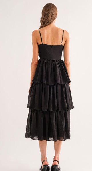Yoona Black Bow Dress