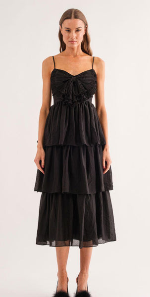 Yoona Black Bow Dress