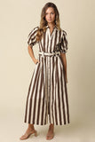 Cora Belted Stripe Maxi Dress